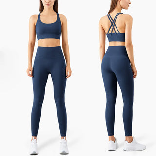 Gym Set Leggings And Tops Fitness Sports Suits