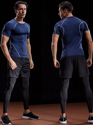 Tee Athletic Gym Workout Shirts Men